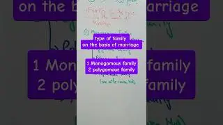 type of family on the basis of marriage | Sociology #polyhamous #polyandrous #css #youtubeshorts