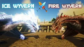 ARK Survival Evolved Fire Wyvern vs Ice Wyvern - Battle Mod