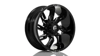 D747 Lockdown Wheel by Fuel Off-Road Wheels - Gloss Black Milled - 20x10