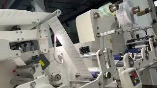 Paper Sticker Flexo Label Printing Machine with Cold Stamping and die cutting for PE film, PET, PVC 