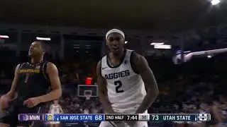 MJ Collins Steal and Fast Break Dunk against San Jose State