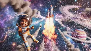 Five Little Rockets Whizz Whizz Wh 🚀 | Nursery Rhymes and Kids Songs