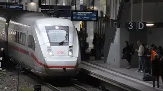ICE High-Speed Train arrival at Berlin South Cross Station