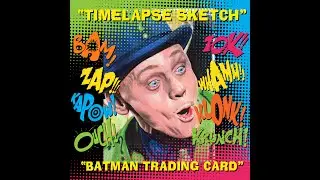 1966 BATMAN trading card Frank Gorshin Riddler time lapse sketch