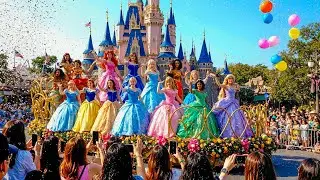 [4K] Magical Disney Princess Parade | Full Royal Celebration & Enchanting Moments at Disneyland