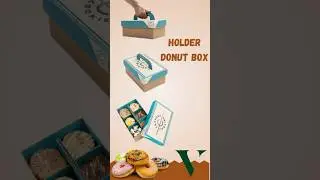 Creative Holder Donut Boxes #box #creativepackaging #bakery #donuts #Valuepackaginghub
