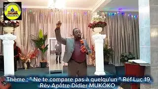 Culte de ce dimanche 11/01/2026 avec Ap&ocirc;tre Didier MUKOKO 