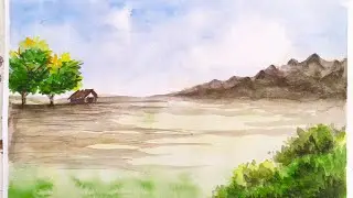 Easy Landscape #art #drawing #painting #artwork #video #viral #viralvideo #landscape #artist  