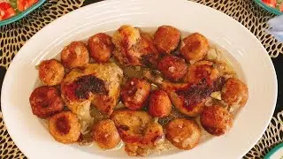 How to make sfiriya (Algerian 🇩🇿dish)fried bread bolls with chicken brothطاجين السفيرية