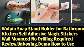 Wolpin Soap Stand Holder for Bathroom Self Adhesive Sticker Wall Mounted Soap Holder Review,Demo