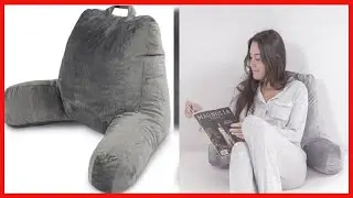 Milliard Reading Pillow with Shredded Memory Foam, Large Adult Backrest with Arms