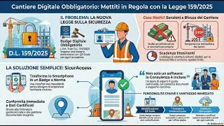 Nuove norme per la sicurezza sul lavoro, legge 159 del 2025