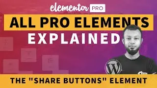Share Buttons Widget Tutorial | Elementor Pro Tutorial