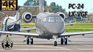 [4K] Pilatus PC-24 | Flying Group Luxembourg | Schiphol Oost AMS/EHAM
