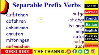 Learn German | Separable Prefix Verbs | deutsch grammatik in Hindi | Learn German