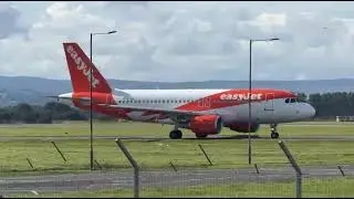 easyJet Airbus A319-111 G-EZDL taking off from Glasgow International Airport #aviation 