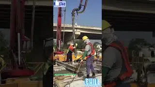 Super T Girders Concrete Pouring - NLEX SLEX Skyway