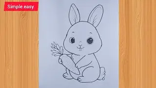 How to Draw Rabbit Drawing Easy/ Stap by step Rabbit Photo Drawing Easy.