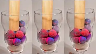 Watch Colorful Kinetic Sand Get Crushed and Sliced into a Giant Glass of Bliss! #asmr #relaxing