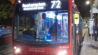 NON STOP JOURNEY: Night Route N72 Towards Roehampton, Bessborough Road.