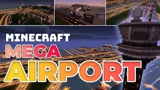 MEGA Minecraft Airport with Aircraft, 2 terminals, cargo, tower and MORE!