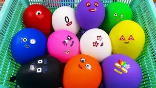Numberblocks &ndash; Relaxing 1000 000 Orbeez Put Inside Balloons! ASMR