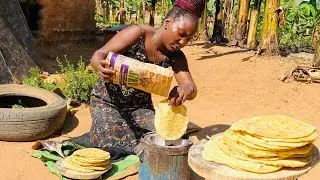 African village village style// How to cook chapati in Africa