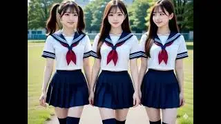 AI KANAセーラー服で女子トーク(AI Movie) #aianimation #aiart #美女 #かわいい  #制服 #セーラー服