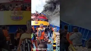 Video Amatir Detik detik KM Gregorius Barcelona 5A Terbakar #damkar #KMgregorius #minahasautara
