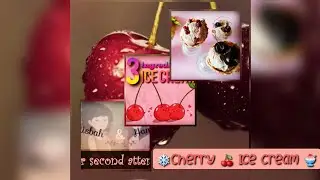3 ingredient ❄️Cherry 🍒 Ice Cream 🍧 ❄️