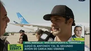 Antonov 124: llegó a Córdoba el avión de carga ruso-ucraniano