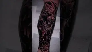 Dragon Tattoo. Full time-lapse video on my channel #tattooartist #howtotattoo #realistictattoo