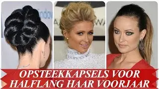 Opsteekkapsels voor halflang haar voorjaar 2018