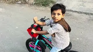 Achaaa mini bike venam 😂🫣#kidsbike #cycling #minivlog 