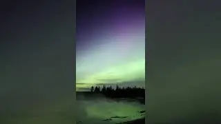 Watch for Starlink! 💫 Northern lights Timelapse over Opal Pool in Yellowstone National Park! #art