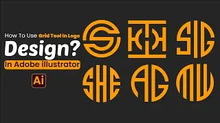 How to Make 6 Easy Grid Logo Design Process On Same Lines | Adobe Illustrator Tutorial