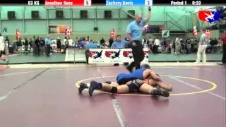 Jonathon Ross vs. Zachary Davis at 2013 ASICS FILA Cadet Nationals - GR