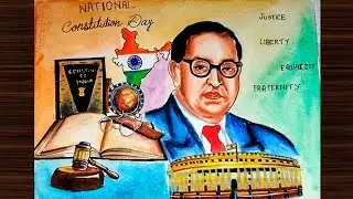 Constitution Day Drawing | Dr.Br Ambedkar Drawing| National Constitution Day Poster  #constitution 