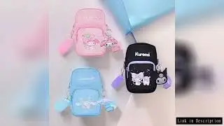 Cute Printed Children'S Crossbody Bag Pink Cartoon Shoulder Bag Women'S Shoulder Bag Mobile Phone Ba