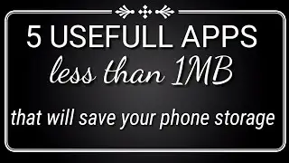 5 useful apps under 1MB in Telugu | Top 10 secret apps on playstor | 1mb apps in playstor in Telugu