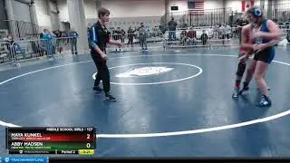 Middle School Girls 127 Abby Madsen Orofino Youth Wrestling Vs Maya Kunkel Twin City Wrestling Clu