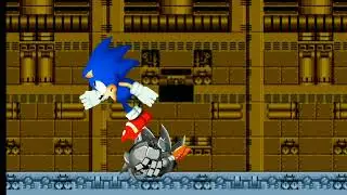 (DC2/SONIC) Sonic Vs mecha Sonic Animation (Sonic by hankbuthappy)