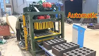 QT4-25 small automatic cement concrete hollow block molding machine price for 6 inch 150mm blocks