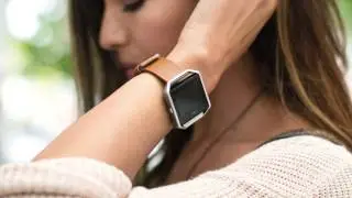 Fitbit Blaze Smart Fitness Watch, Black, Silver, Large