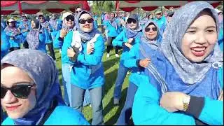 GUNUNG MAS MEMBIRU SEMUA GURU IKUT SENAM DAN BERGOYANG | HUT PGRI KE 80