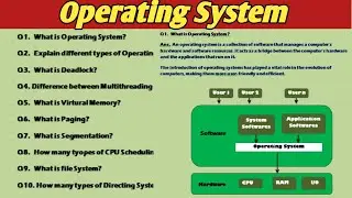 01 - Operating System  And Important questions #operating