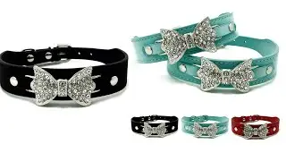 Small Dog Collar 🐾 Bling Rhinestone Crystal Pets Collar
