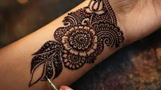 Mehndi Design Arabic style | Front Hand Mehndi Design !! 