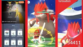 Solar Beam Groudon Duo in sunny