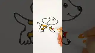How to draw a Dog | Let's draw and color together #drawing #dog #easy #kids #painting #learning